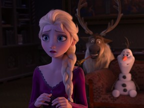 In “Frozen 2,” Elsa is grateful her kingdom accepts her and she works hard to be a good queen. (Disney)