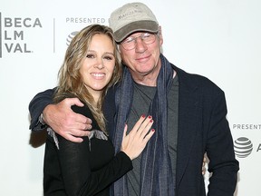 Alejandra Silva and Richard Gere attend the "It Takes A Lunatic" world premiere during the 2019 Tribeca Film Festival at BMCC Tribeca PAC on May 3, 2019, in New York City.