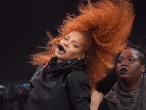 Janet Jackson performs on the Pyramid Stage on day four of Glastonbury Festival at Worthy Farm, Pilton on June 29, 2019 in Glastonbury, England. (Leon Neal/Getty Images)