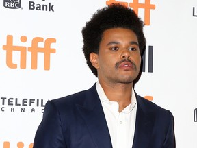The Weeknd attends the "Uncut Gems"premiere during the 2019 Toronto International Film Festival at Princess of Wales Theatre on Sept. 9, 2019 in Toronto. (Tasos Katopodis/Getty Images)