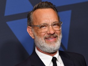 U.S. actor Tom Hanks arrives to attend the 11th Annual Governors Awards gala hosted by the Academy of Motion Picture Arts and Sciences at the Dolby Theater in Hollywood on Oct. 27, 2019. (CHRIS DELMAS/AFP via Getty Images)