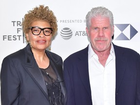 Opal Perlman and Ron Perlman attend the "Disobedience" premiere during the 2018 Tribeca Film Festival at BMCC Tribeca PAC on April 24, 2018 in New York City.  (Roy Rochlin/Getty Images for Tribeca Film Festival)