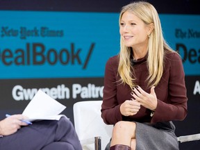 Gwyneth Paltrow is interviewed onstage at the 2019 New York Times Dealbook in New York City, on Wednesday, Nov. 6, 2019.