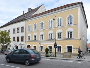 Exterior view of Adolf Hitler's birth house in Braunau am Inn, Austria, Thursday, Sept. 27, 2012. (AP Photo / Kerstin Joensson)