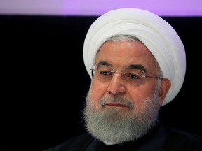 Iranian President Hassan Rouhani speaks at a news conference on the sidelines of the United Nations General Assembly in New York, U.S., September 26, 2019.