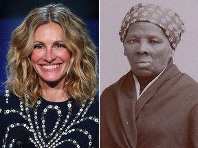 Julia Roberts, left, and Harriet Tubman. (Getty Images file photo)