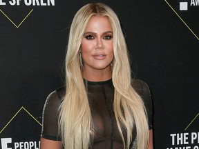 Khloe Kardashian attends the 2019 E! People's Choice Awards at Barker Hangar on November 10, 2019 in Santa Monica, Calif.