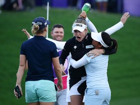 Nelly Korda of United States of America celebrates after she wins during the Taiwan Swinging Skirts LPGA Presented By CTBC at Miramar Golf Country Club on Nov. 3, 2019 in New Taipei City, Taiwan.