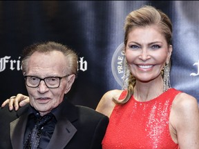 Television host Larry King and Shawn Southwick King attend the Friars Club Entertainment Icon Award ceremony at the Ziegfeld Ballroom on Nov. 12, 2018, in New York City. (KENA BETANCUR/AFP/Getty Images)