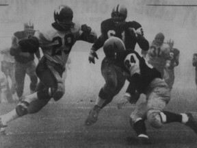 The 50th Grey Cup, also known as the Fog Bowl and played at Exhibition Stadium in Toronto in 1962, was one of a series of championships between the Winnipeg Blue Bombers and the Hamilton Tiger-Cats in the late '50s and early '60s.