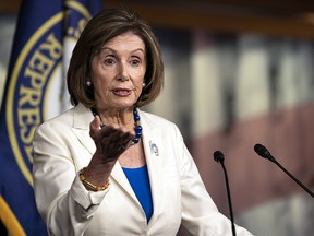 House Speaker Nancy Pelosi (D-CA) speaks to the media during her weekly press conference at the U.S. Capitol on November 21, 2019 in Washington, DC. (Alex Edelman/Getty Images)