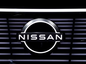 A Nissan logo is pictured at the Tokyo Motor Show in Tokyo, Oct. 24, 2019. (REUTERS/Edgar Su/File Photo)