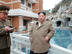 North Korean leader Kim Jong Un inspects Yangdok Hot Spring Resort in this undated picture released by North Korea's Central News Agency (KCNA) on November 14, 2019. (KCNA via REUTERS)
