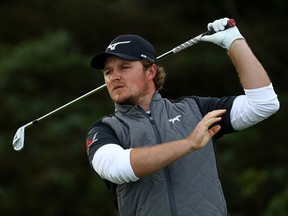 Eddie Pepperell plays his shot from the fifth tee during the first round of the Open Championship held on the Dunluce Links at Royal Portrush Golf Club on July 18, 2019. (Francois Nel/Getty Images)