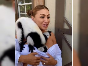 PETA has accused Playboy model Francia James of hiding snacks in her cleavage to get a lemur to grope her in a video. (Instagram)