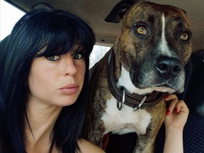 Elisa Pilarski with one of her dogs. (Facebook photo)