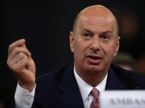 Gordon Sondland, the U.S ambassador to the European Union, makes an opening statement before testifying to the House Intelligence Committee on Capitol Hill November 20, 2019 in Washington, DC. (Drew Angerer/Getty Images)