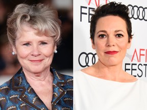 Reports have suggested that Imelda Staunton (L) will take over from Olivia Colman as Queen Elizabeth II in "The Crown." Though, Netflix bosses say that it just speculation.