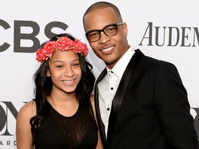 In this June 8, 2014, file photo, Deyjah Imani Harris (L) and T.I. attend the 68th Annual Tony Awards at Radio City Music Hall in New York City.