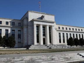 Federal Reserve Board building on Constitution Avenue is pictured in Washington, U.S., March 19, 2019.