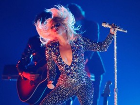Lady Gaga performs at the 61st Grammy Awards.