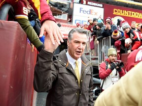 Team president Bruce Allen of the Washington Redskins walks on the field prior to the game against the New York Jets at FedExField on November 17, 2019 in Landover, Maryland. (Photo by Will Newton/Getty Images)