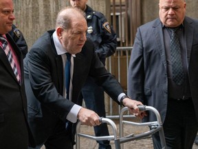 Movie producer Harvey Weinstein arrives at criminal court on December 11, 2019 in New York City.