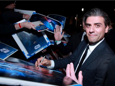Oscar Isaac attends the premiere of Disney's "Star Wars: The Rise of Skywalker" on Dec. 16, 2019 in Hollywood, Calif.