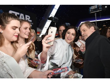 Mark Hamill arrives for the world premiere of "Star Wars: The Rise of Skywalker," the highly anticipated conclusion of the Skywalker saga on Dec. 16, 2019 in Hollywood, Calif.