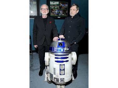 (L-R) Ian McDiarmid and Mark Hamill arrive for the 
world premiere of "Star Wars: The Rise of Skywalker," the highly anticipated conclusion of the Skywalker saga on Dec. 16, 2019 in Hollywood, Calif.