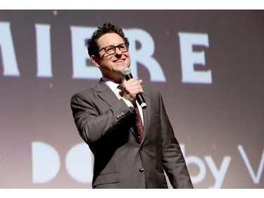 Director, writer and producer J.J. Abrams speaks onstage during the World Premiere of 
world premiere of "Star Wars: The Rise of Skywalker," the highly anticipated conclusion of the Skywalker saga on Dec. 16, 2019 in Hollywood, Calif.