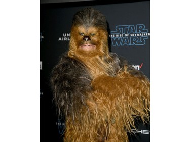 Chewbacca arrives at the premiere of Disney's "Star Wars: The Rise Of The Skywalker" on Dec. 16, 2019 in Hollywood, Calif.