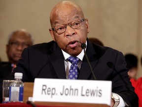 Rep. John Lewis (D-GA) testifies to the Senate Judiciary Committee during the second day of confirmation hearings on Senator Jeff Sessions' (R-AL) nomination to be U.S. attorney general in Washington, U.S., Jan. 11, 2017. (REUTERS/Joshua Roberts/File Photo)