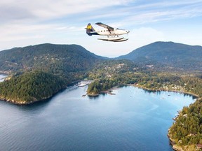 Float plane flying over Bowen Island
Harbour Air Seaplanes