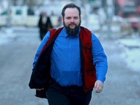 Former Taliban hostage Joshua Boyle arrives for the verdict in his criminal trial at the Elgin St. courthouse Thursday, Dec. 19, 2019.