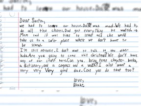 A seven-year-old boy wants a 'very good dad' for Christmas. (Facebook)