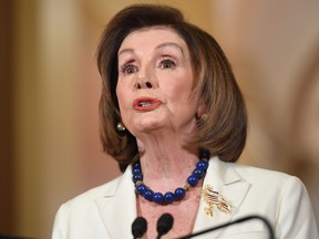 US Speaker of the House Nancy Pelosi speaks about the impeachment inquiry of US President Donald Trump at the US Capitol in Washington, DC, on December 5, 2019.