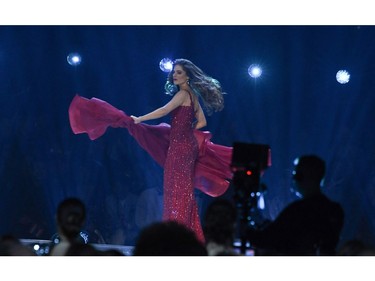 Miss Mexico Sofia Aragon competes on stage during the 2019 Miss Universe pageant at the Tyler Perry Studios in Atlanta, Ga., on Dec. 8, 2019.