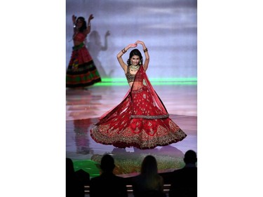 Miss India Suman Ratansingh Rao performs during the the Miss World Final 2019 at the Excel arena in east London on Dec. 14, 2019.