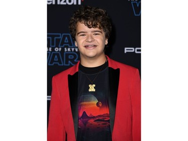 U.S. actor Gaten Matarazzo arrives for the world premiere of Disney's "Star Wars: The Rise of Skywalker" on Dec. 16, 2019 in Hollywood, Calif.
