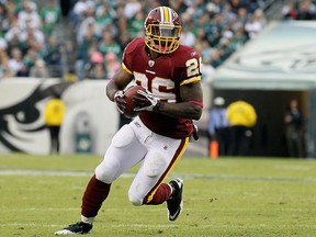 Clinton Portis of the Washington Redskins runs the ball against the Philadelphia Eagles on October 3, 2010 at Lincoln Financial Field in Philadelphia. (Getty Images)