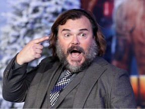 Cast member Jack Black poses at the premiere for the film "Jumanji: The Next Level" in Los Angeles, California, U.S., December 9, 2019.