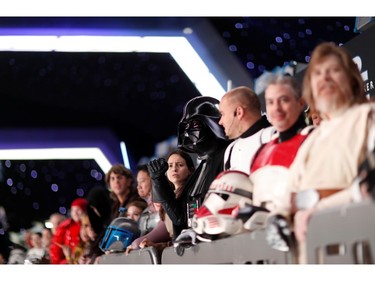 Fans await the start of the premiere for "Star Wars: The Rise of Skywalker" on Dec. 16, 2019 in Hollywood, Calif.