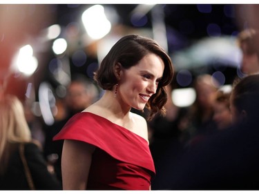 Daisy Ridley attends the premiere for the film "Star Wars: The Rise of Skywalker" on Dec. 16, 2019 in Hollywood, Calif.