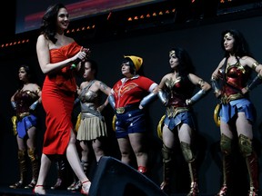 Gal Gadot participates in the Warner Bros. Theatrical Panel for "Wonder Woman 1984" during CCXP 2019 Sao Paulo at Sao Paulo Expo on Dec. 8, 2019 in Sao Paulo, Brazil.