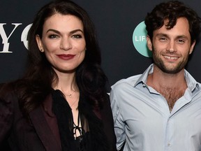 Sera Gamble and Penn Badgley attend the premiere screening of the Netflix's "You" on Sept. 5, 2018 in New York City.