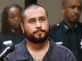 George Zimmerman, the acquitted shooter in the death of Trayvon Martin, faces a Seminole circuit judge November 19, 2013 in Sanford, Florida. (Joe Burbank-Pool/Getty Images)