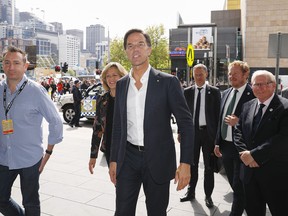 Prime Minister Mark Rutte of the Netherlands arrives at the International Games Week convention at the Melbourne Convention and Exhibition Centre on October 11, 2019 in Melbourne, Australia.