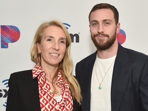 Sam Taylor-Johnson and Aaron Taylor-Johnson visit SiriusXM at The SiriusXM Hollywood Studio on Dec. 5, 2019 in Los Angeles, Calif. (Alberto E. Rodriguez/Getty Images)