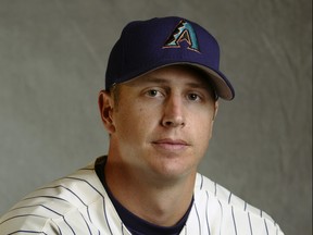 Mike Bell of the Arizona Diamondbacks poses for a portrait during the Diamondbacks' spring training Media Day on February 22, 2003, near Tucson Electric Park in Tucson, Arizona.  (Brian Bahr/Getty Images)